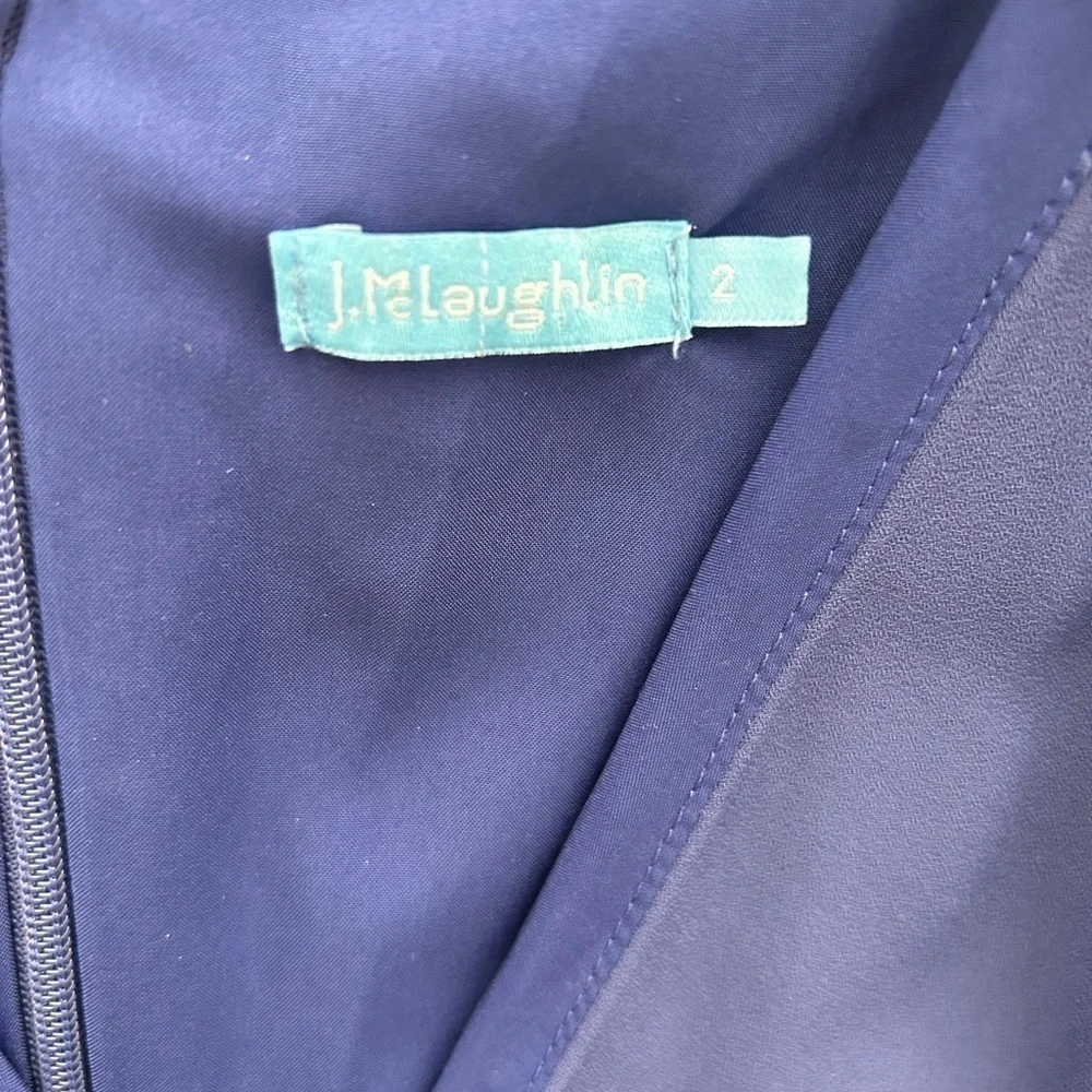 J McLaughlin Women Lavinia Blue Casual Dress 2 - Picture 12 of 14